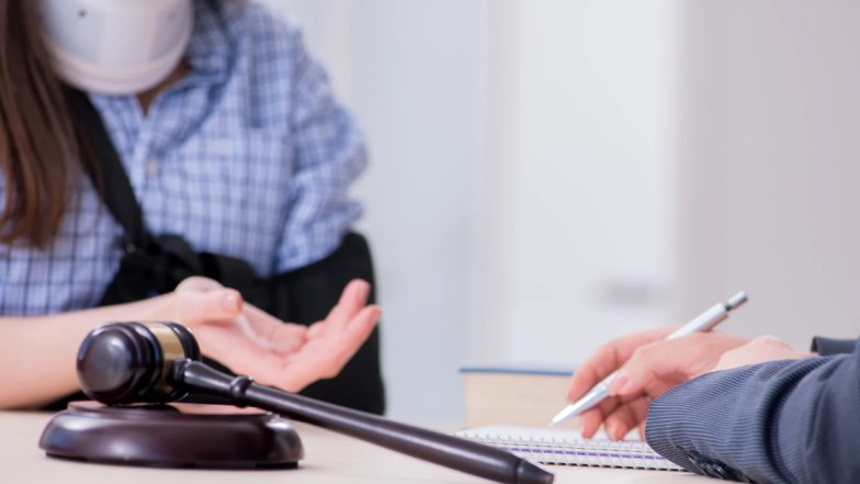 Colombia car accident victim consulting attorney for compensation