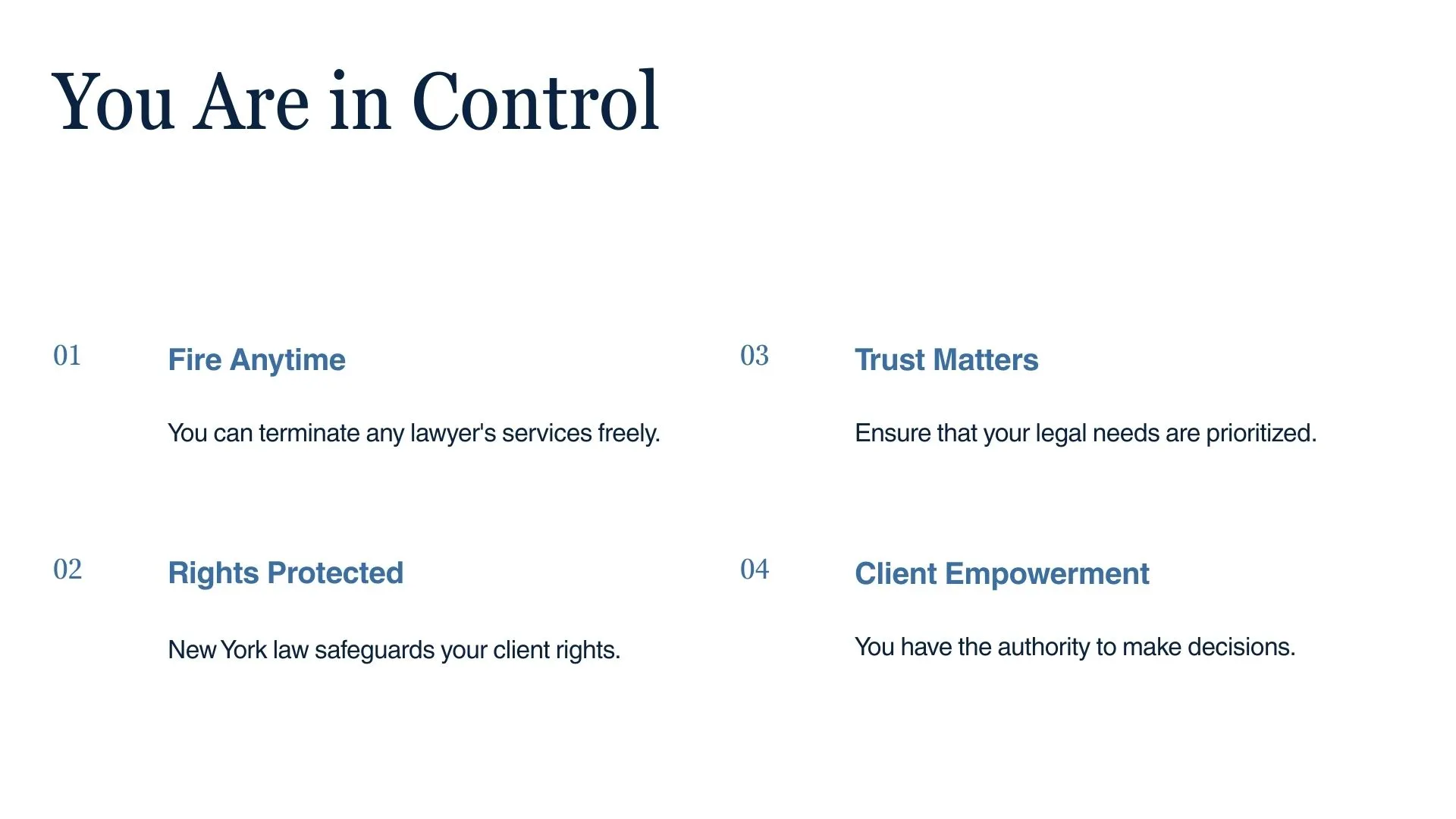 When You Can Fire a Lawyer “Without Cause”